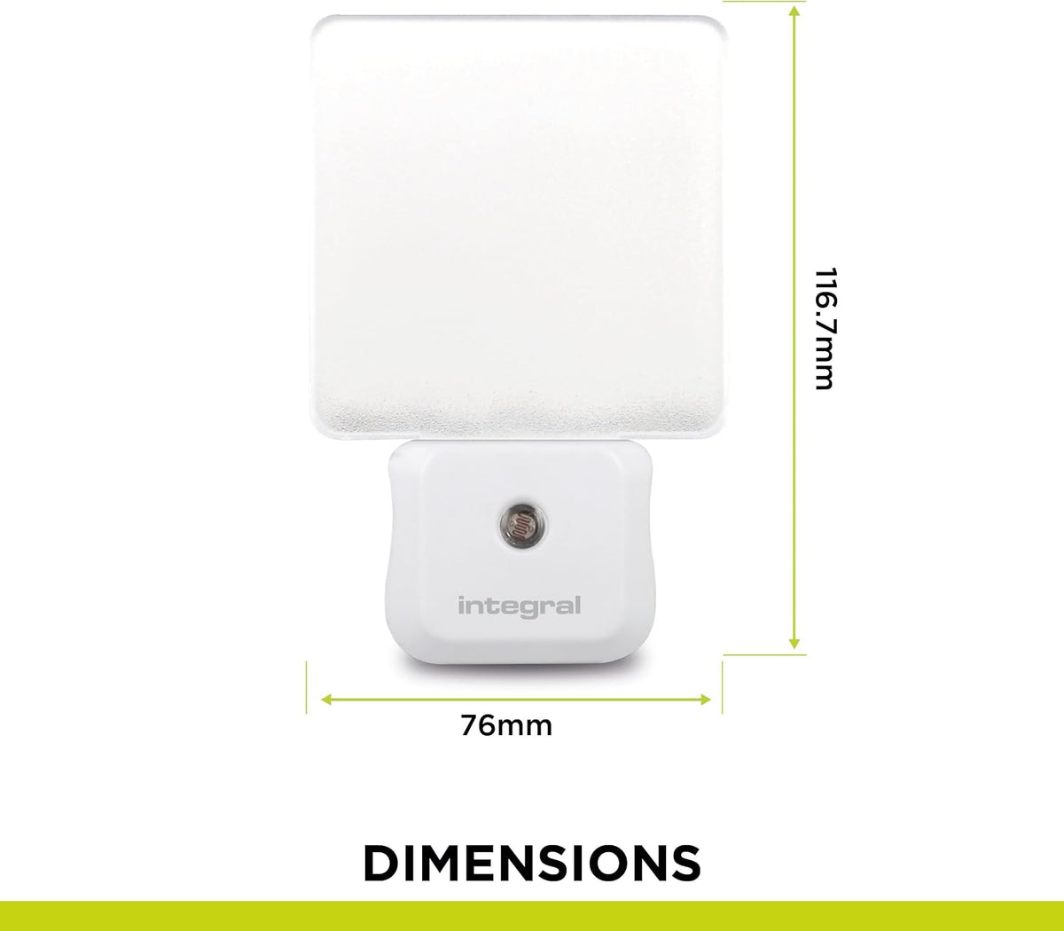 Integral LED Plug-in Night Light with Dusk-to-Dawn Sensor | Auto On/Off | Soft Light | Transparent | Ideal for Bedrooms, Hallways, Stairs, Landings, Children’s Nursery