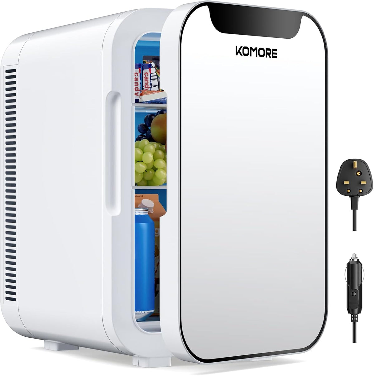 Mini Fridge, Portable Small Fridge, Cooler & Warmer, 18L, White