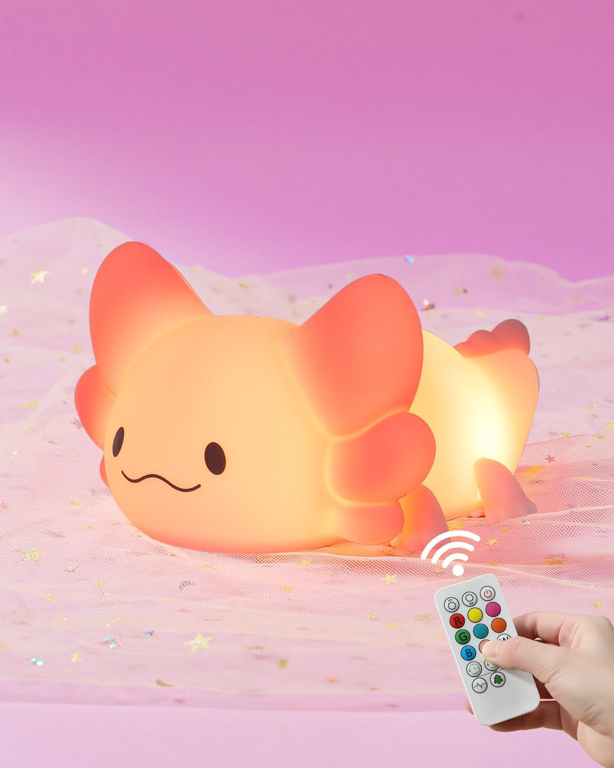 ZKLiLi Cat Night Light for Kids,Cute Night Lamp for Nursery,Squishy Silicone Touch Lights Portable, Gift for Birthday and Christmas for Kids Baby Children (Battery Cat)