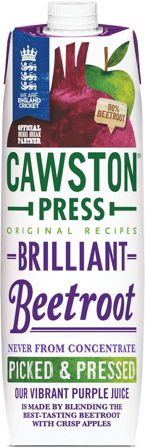 Cawston Press Brilliant Beetroot Pressed Juice 1 litre (Pack of 6) - Pure Pressed Beetroot, Vegan, No Added Sugar