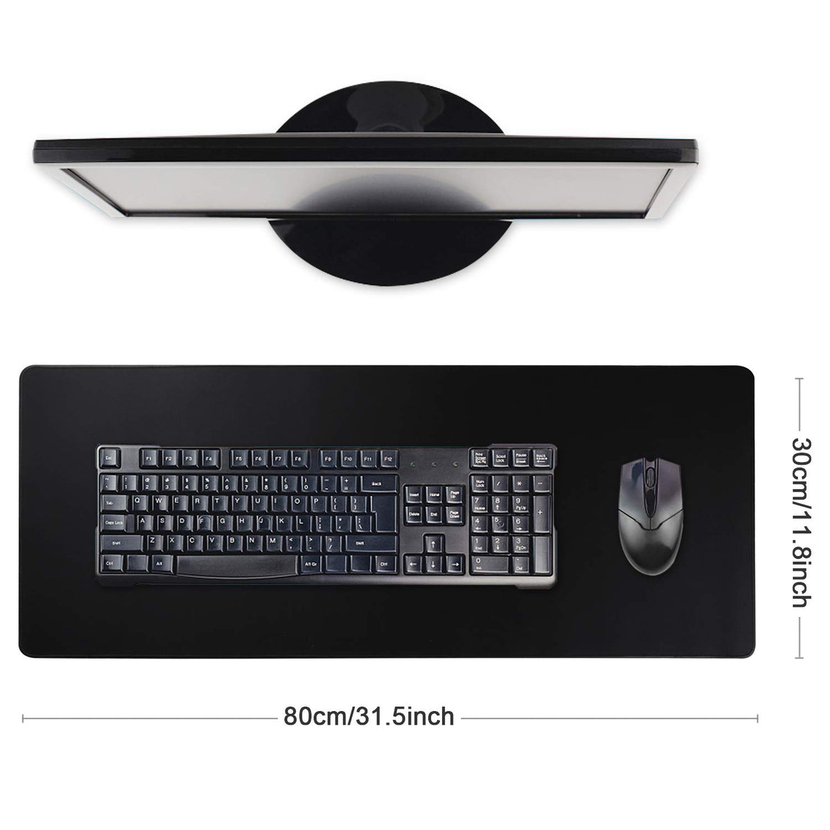 Gaming Mouse Mat/Large Mouse Pad 900 x 400 x 3mm / XXL mouse pad/large size | improved precision and speed | rubber base for stable grip on smooth surfaces | non-slip (90x40 Black)