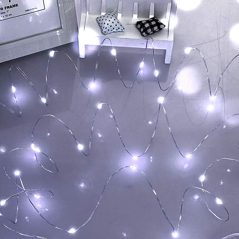 Dalugo Orange Fairy Lights, 3M/10ft Amber Fairy Lights, 30 LED Halloween Battery Lights for Autumn Halloween Christmas Decorations, Fireplace, Home Decor