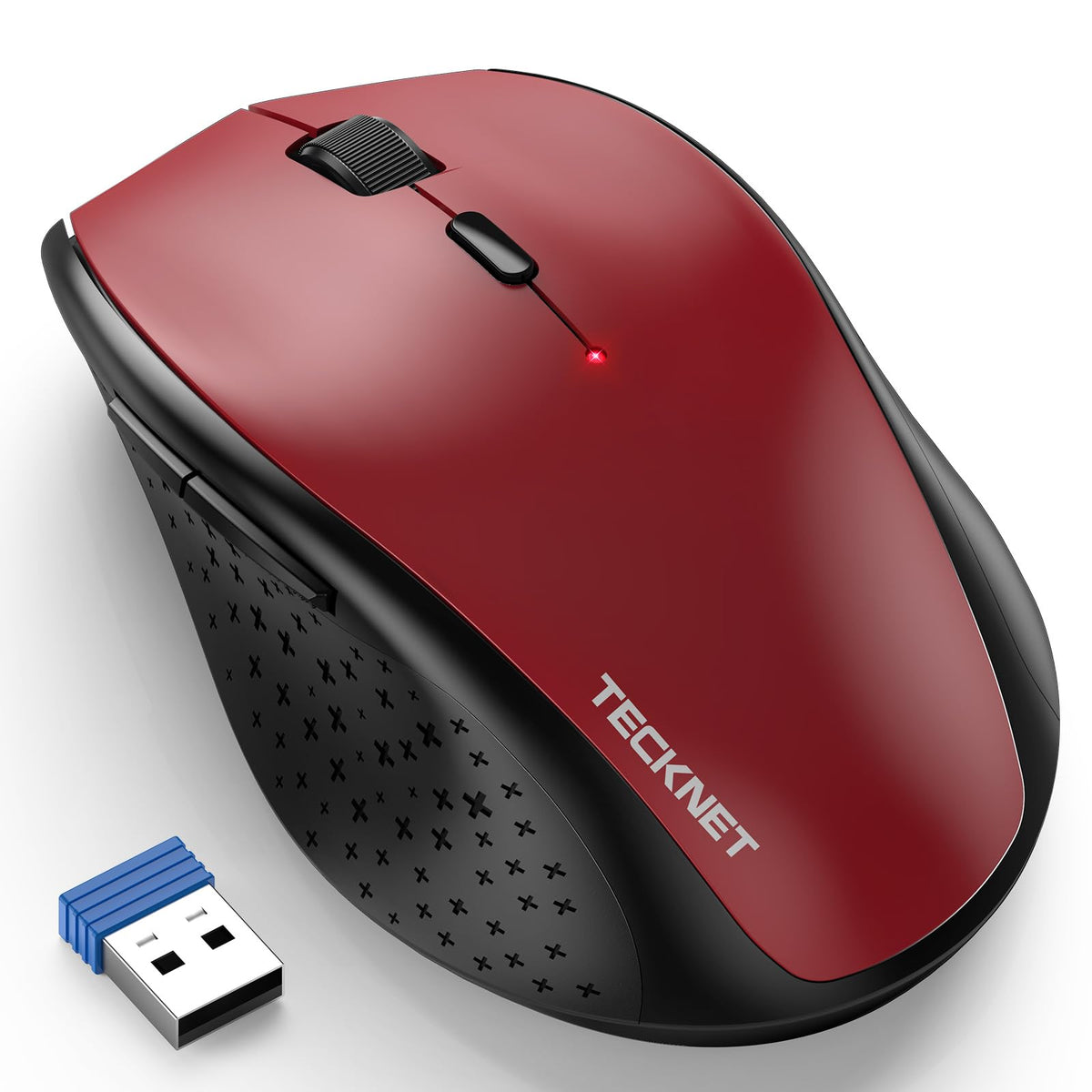 TECKNET Wireless Mouse for Laptop, 4800 DPI Optical Computer Mice with 6 Adjustable Levels, 30 Months Long Battery Life 2.4G Cordless USB Silent Mouse for Notebook, PC, Office Home Work -Grey