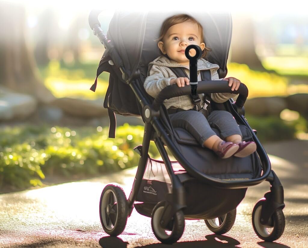 Nuby Portable Bladeless Pram Fan – Rechargeable | Flexible Tripod Legs | Safe & Quiet | Versatile & Portable
