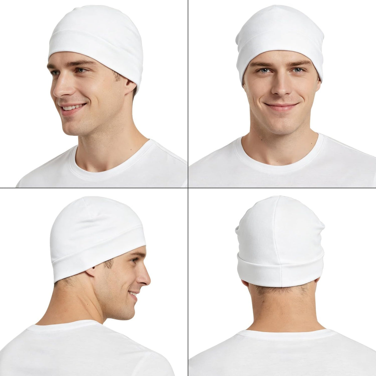 EINSKEY 100% Cotton Skull Caps for Men, Multipurpose Daily Wear Beanie Hat