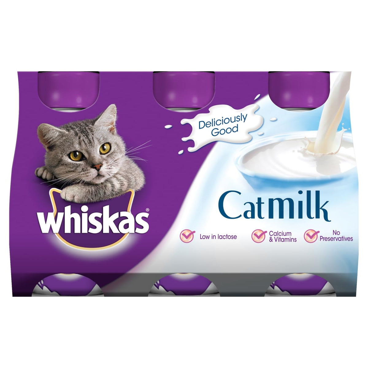 Whiskas Cat Milk 15 x 200 ml bottles, Complementary Cat Food for Kittens over aged 6 weeks