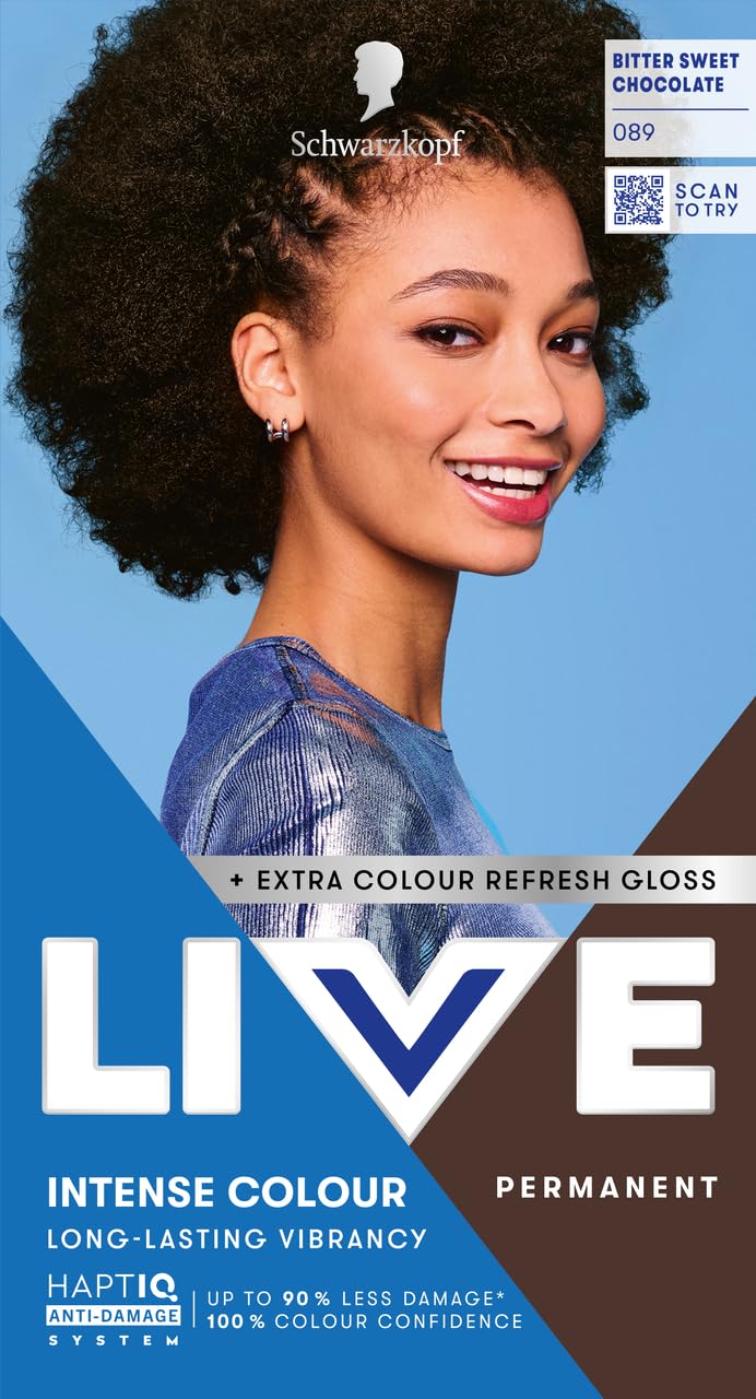 Schwarzkopf LIVE Intense Colour Hair Dye, 099 Deep Black