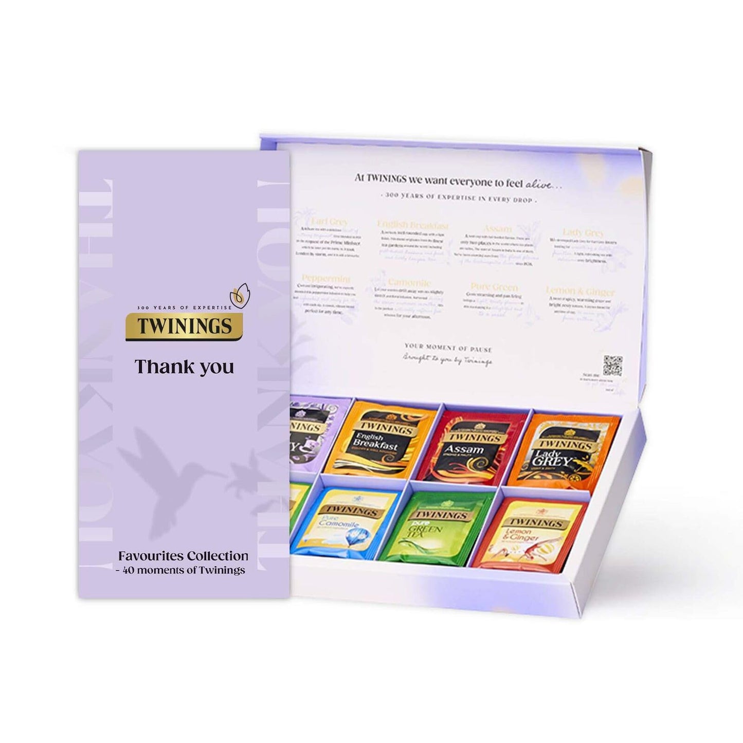 Twinings Thankyou Superblends Collection Gift Box | 40 Tea Bags | 8 Premium Green & Herbal Infusions | Gift Ideas for Women & Men