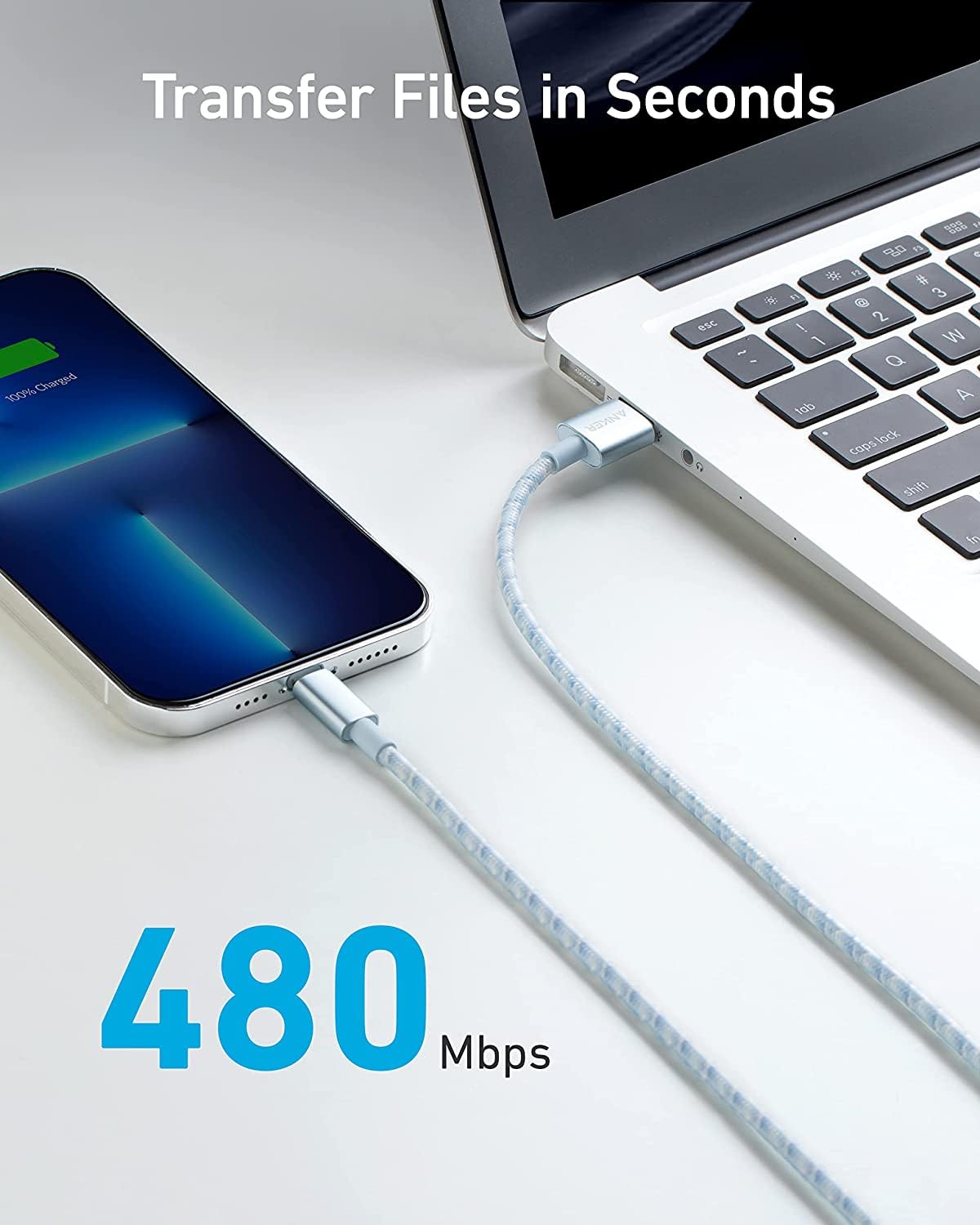 Anker USB A to Lightning Cable,MFi Certified(1.8m, 1Pack, Black)