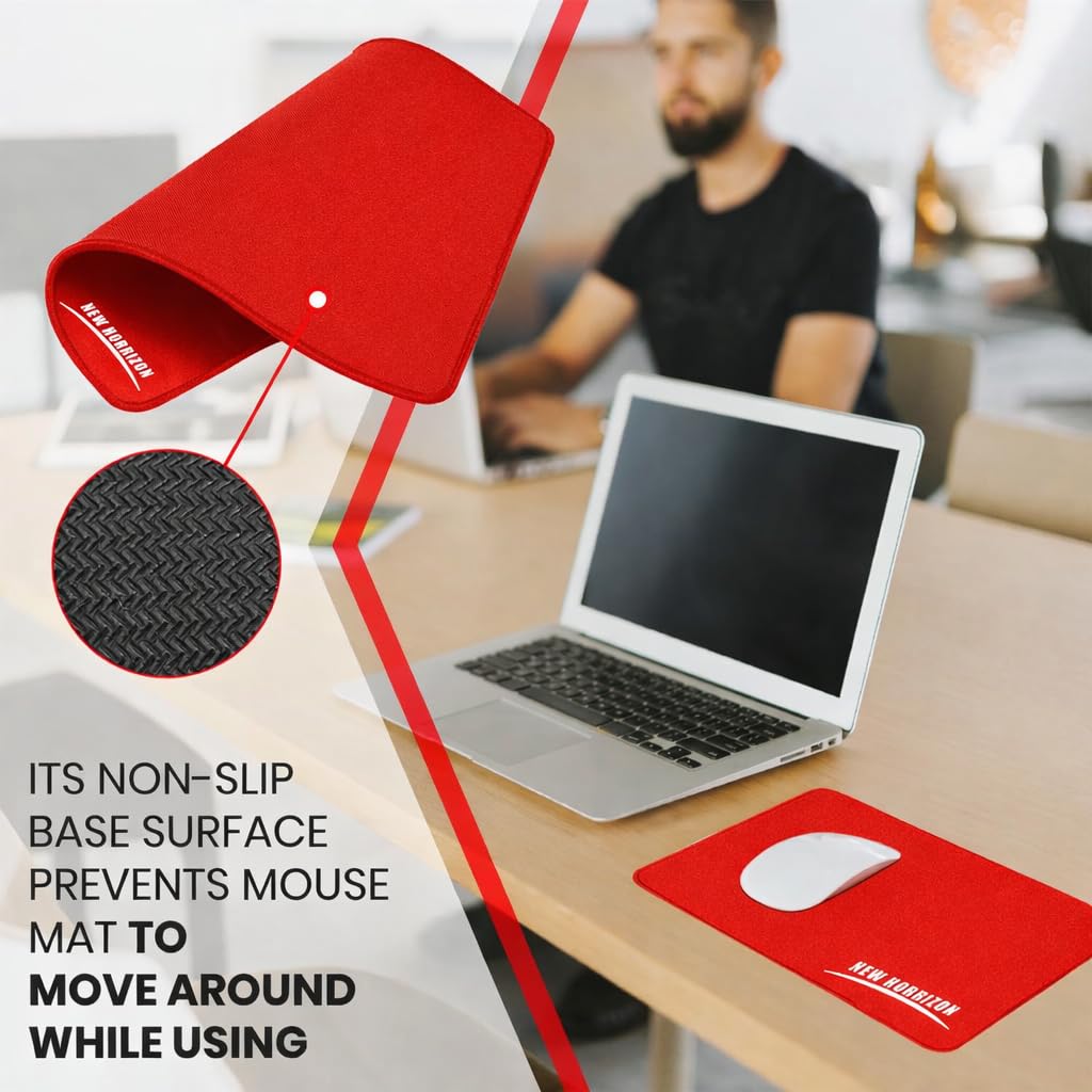 New Horrizon Gaming Mouse Pad, Mouse Mat Black, 290x210x5mm