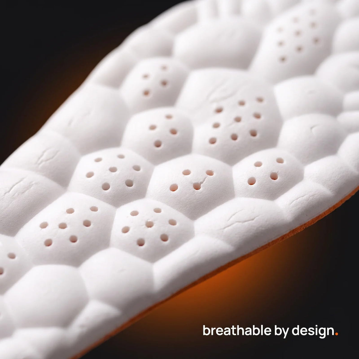 Original Stepprs Comfort Boosting Massage Insoles, 4D Memory Foam Thermal Insoles with Arch Support for Men and Women (Orange, EU 45-46)