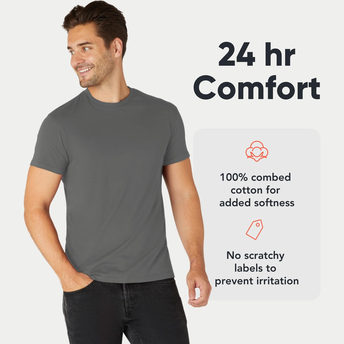 FM London 3/5 Pack Mens T Shirt, Premium Weight, 100% Cotton & Super Soft
