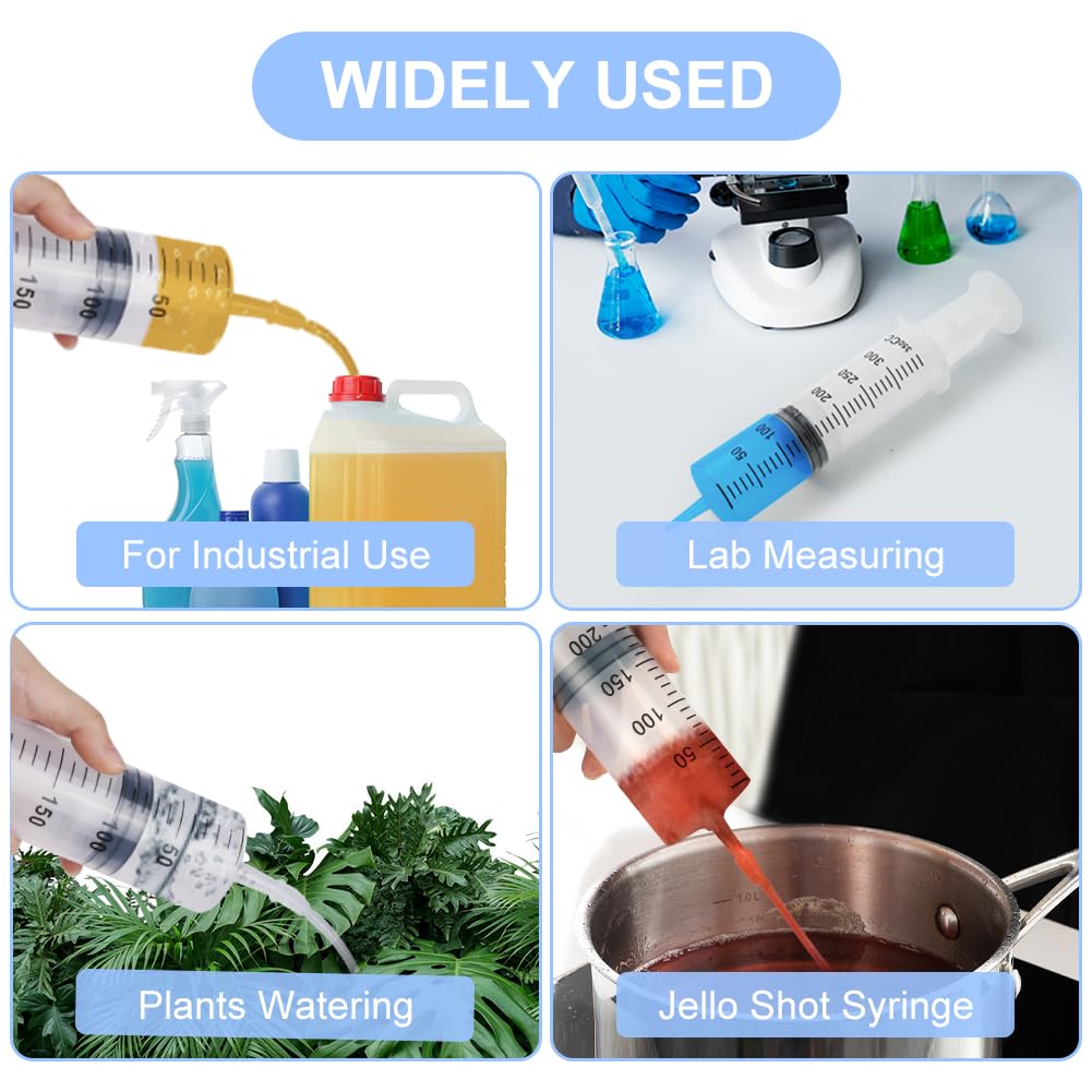 OFFCUP Plastic Syringes, 3pcs 20ML No Needle Syringe Individually Packaged