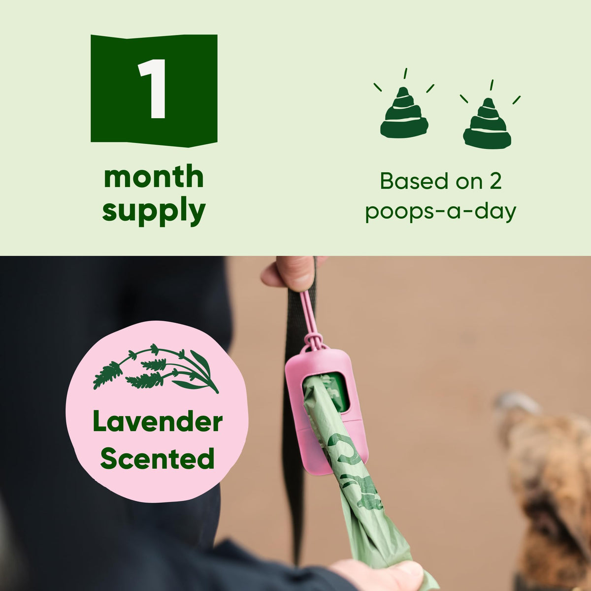 Beco Dog Poo Bags, 94% Recycled Plastic, Unscented Refill Rolls, 270 Bags
