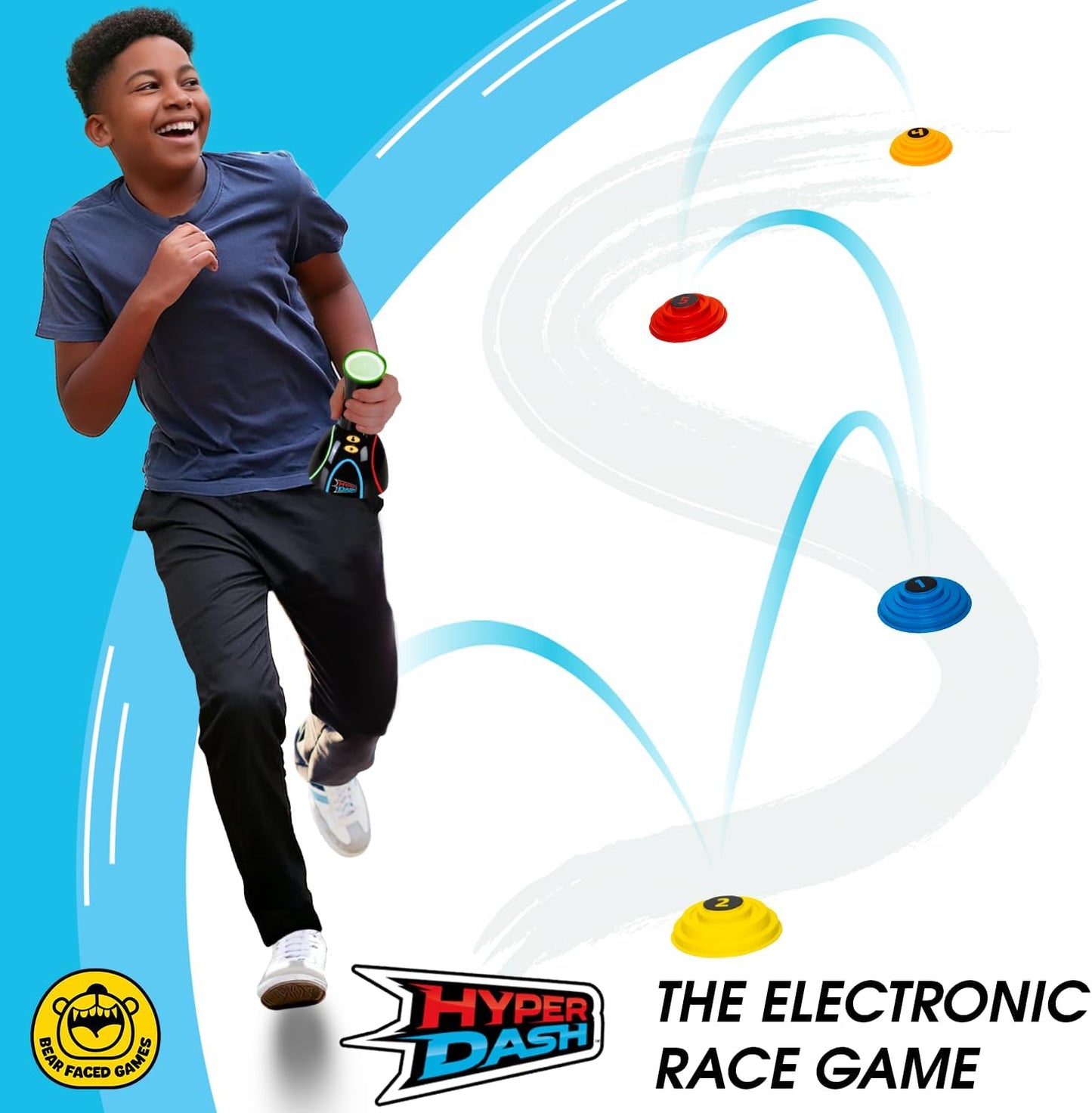 Reaction Game and Fitness in one, combines reaction agility and speed challenges, Indoor & Outdoor use, Age 6+