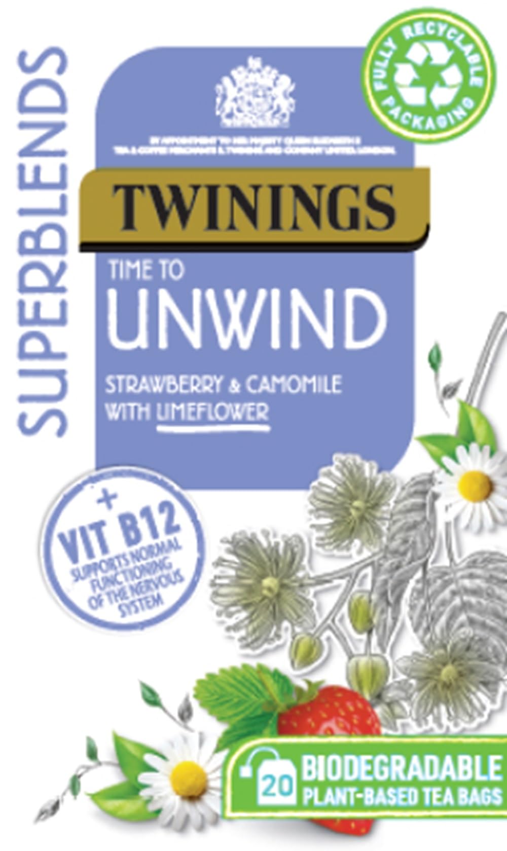 Twinings Superblends Wind Down Tea Collection Pack, 20 Tea Bags