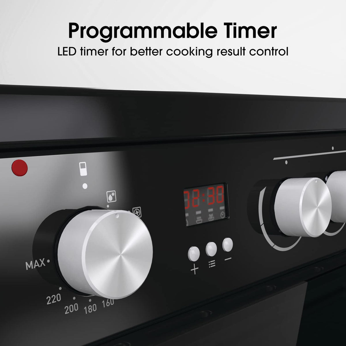 Hisense HDUKC60W 60cm Electric Cooker with Ceramic Hob-White, A Rated Double Oven 50L/80L [Energy Class A]