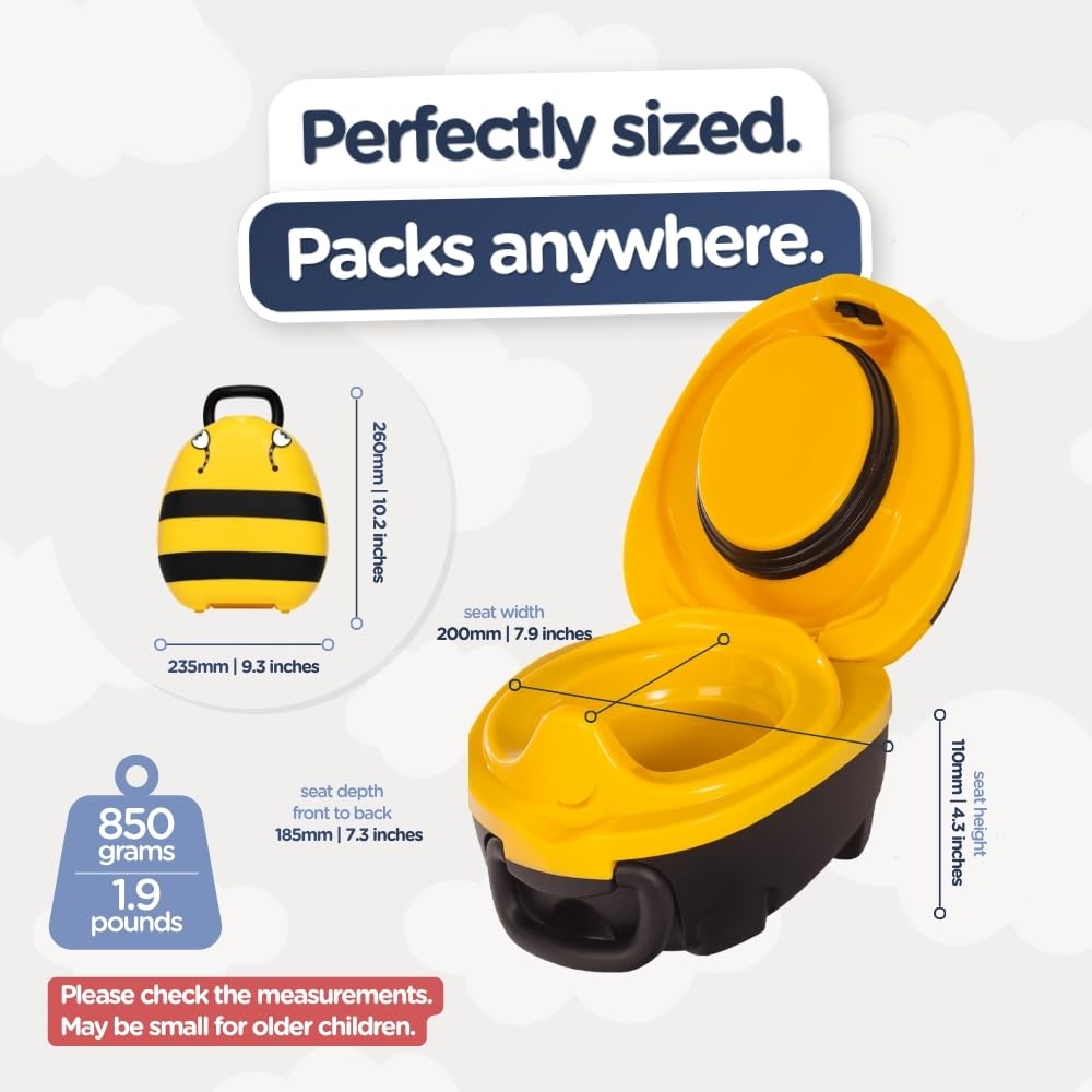 My Carry Potty - Travel Potty, Award-Winning Portable Toddler Toilet Seat for Kids to Take Everywhere (Ladybird)