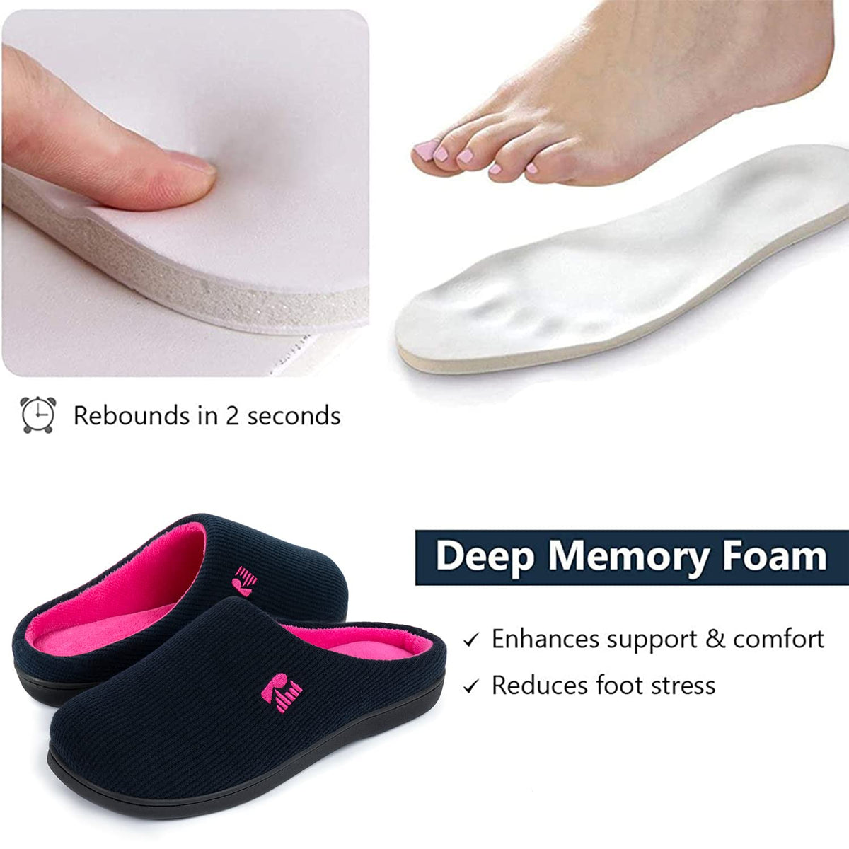 RockDove Women's Original Two-Tone Memory Foam Slipper