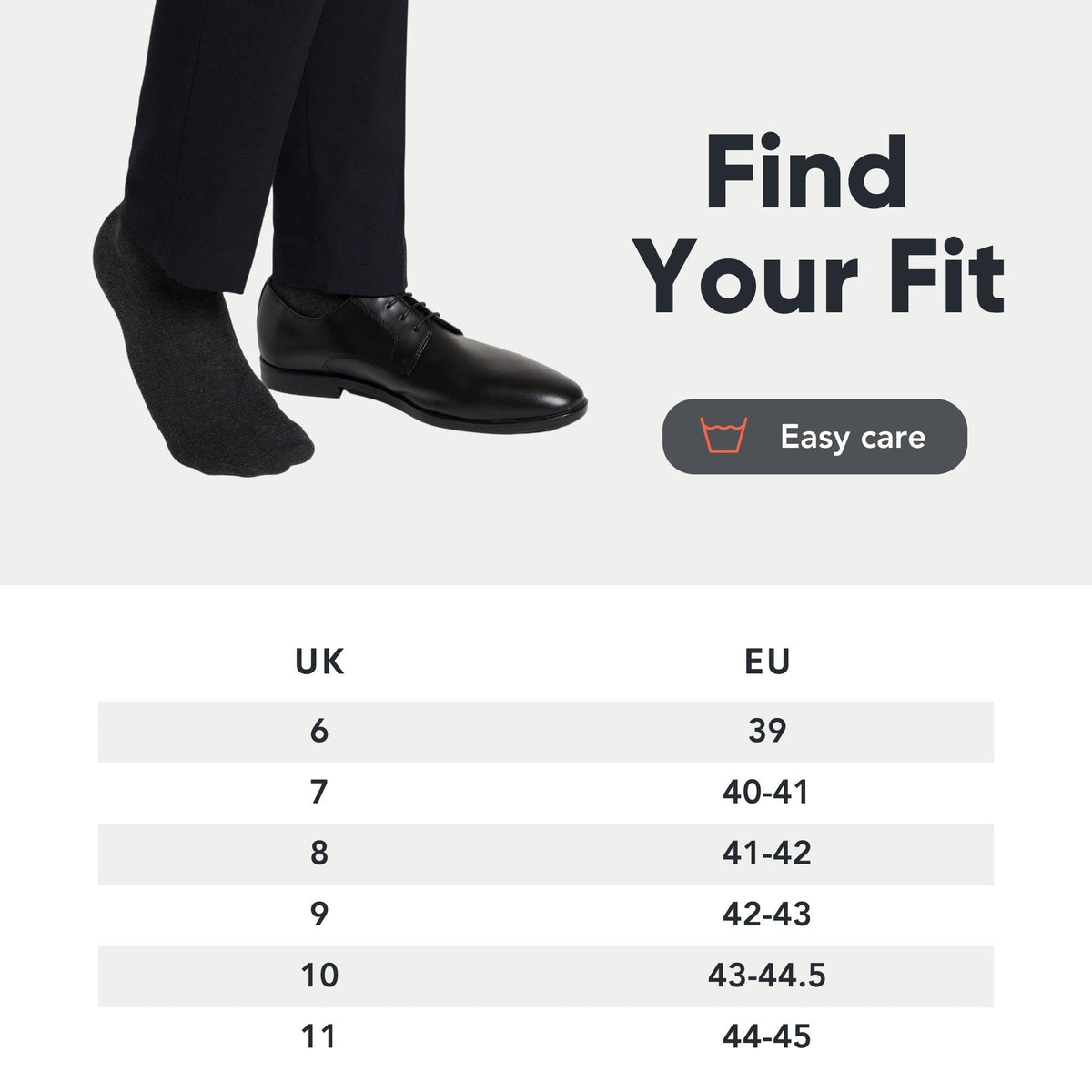 FM London 10-Pack Plain Mens Socks, Soft Cotton Rich Dress Socks Mens 6-11