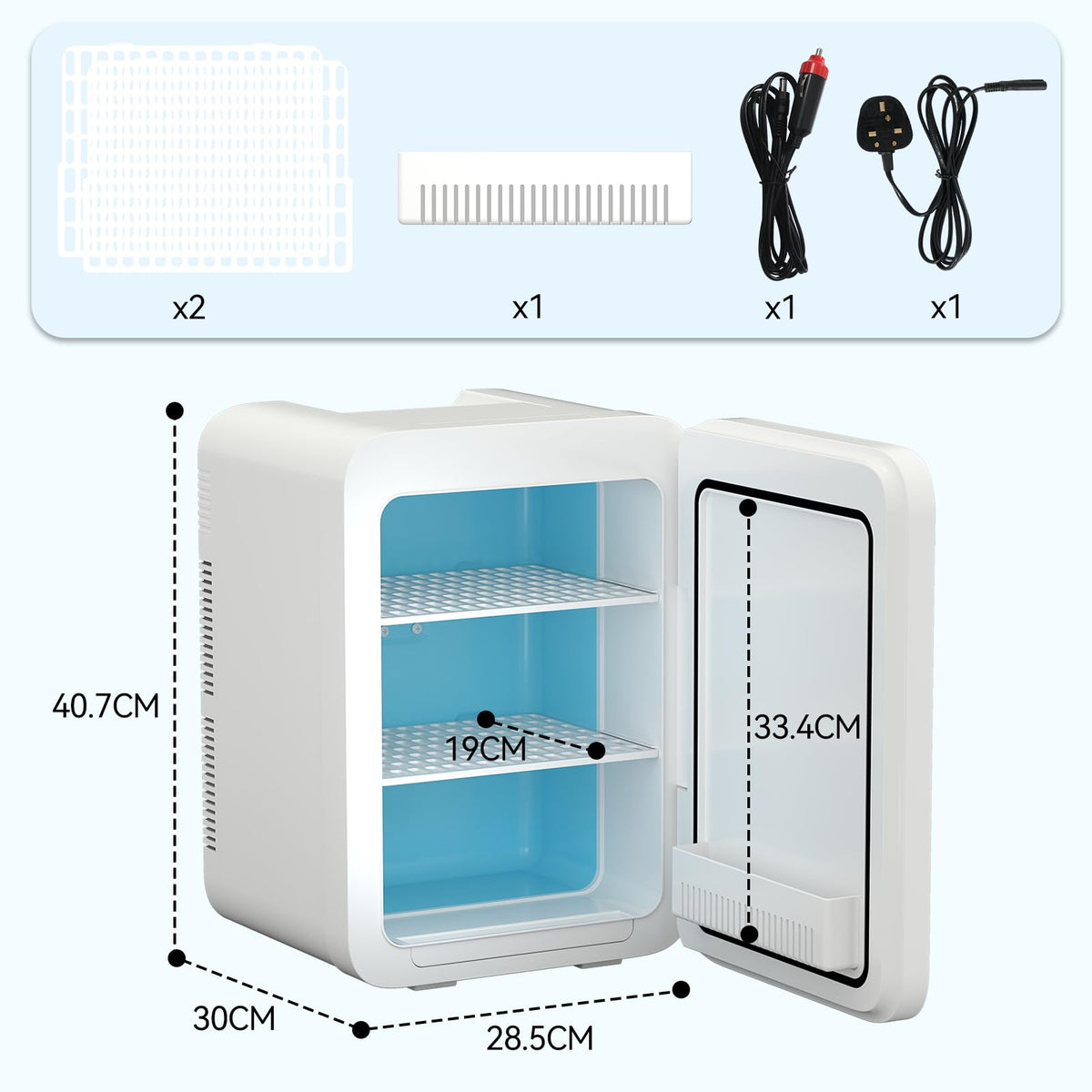ARTETHYS Mini Fridge for Bedrooms, 20L Small Car Fridges