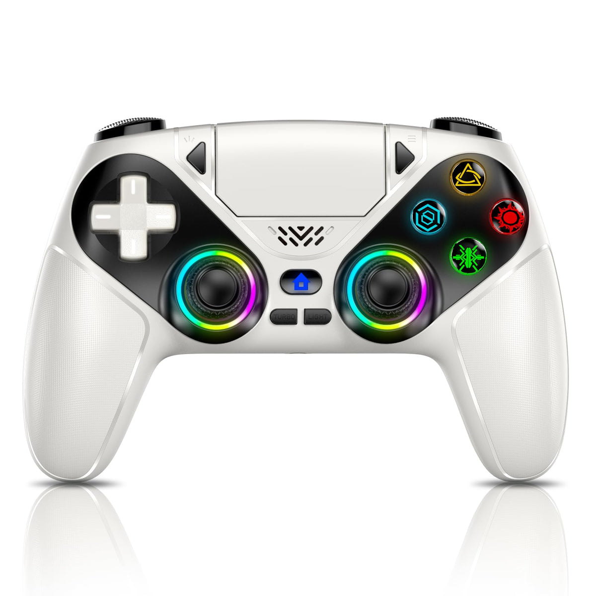 Nonbliep Wireless Controller for PS5/Slim/Pro/PC, Bluetooth Gamepad with Back Buttons, Speaker, Dual vibration, 6-Axis Sensor, Turbo, Macro, Touchpad and 3.5mm Audio Jack-Black