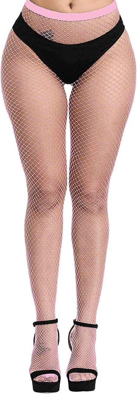 E-Laurels Womens Fishnet Tights Stockings Black Pantyhose Fish Net Plus Size
