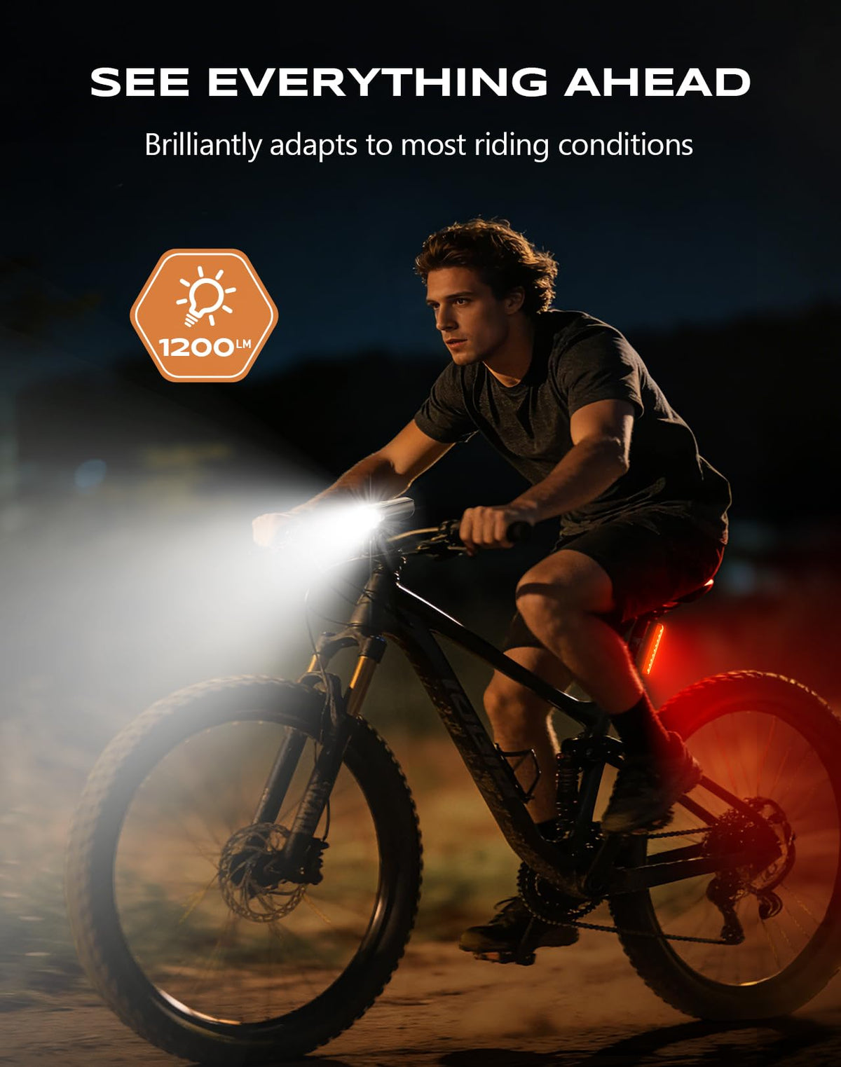 CIRYCASE 2026 New Bike Lights with Wide Beam, Bike Lights Front and Back