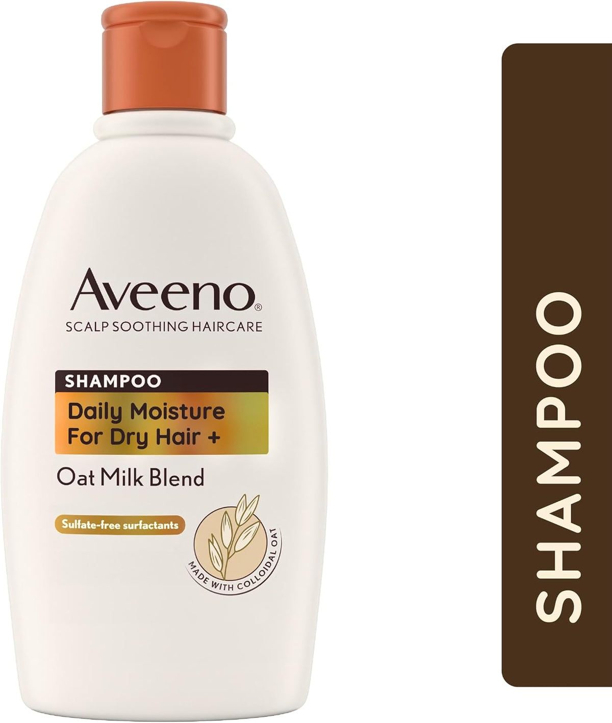 Aveeno Scalp Soothing Haircare Daily Moisture Shampoo, Oat Milk Blend, for Dry Hair, Soothes Dry, Itchy & Flaky Scalp, Clinically Proven, Sulfate Free, 300ml