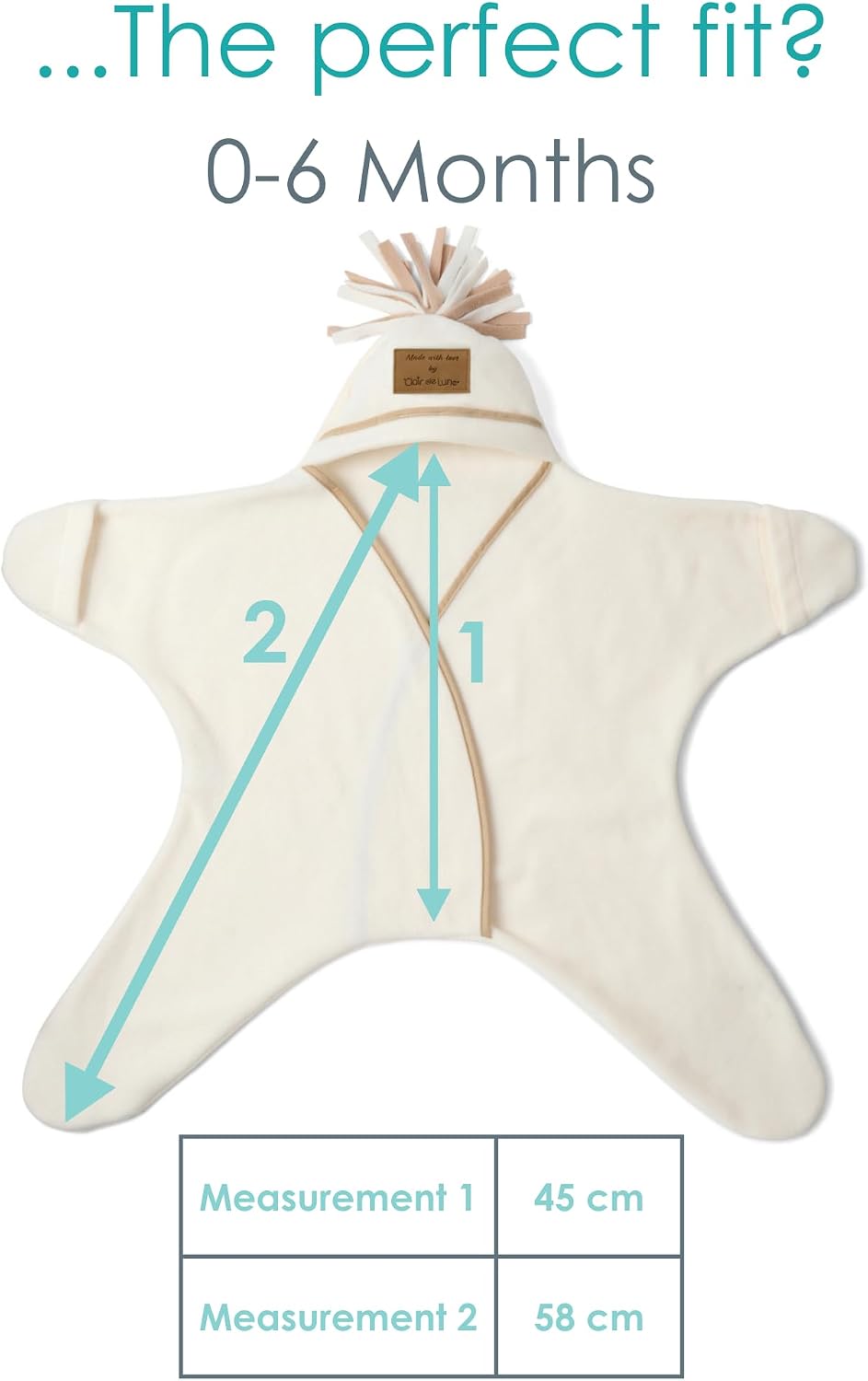 Clair de Lune Star Fleece Baby Wrap Blanket 0-6 Months (Cream)