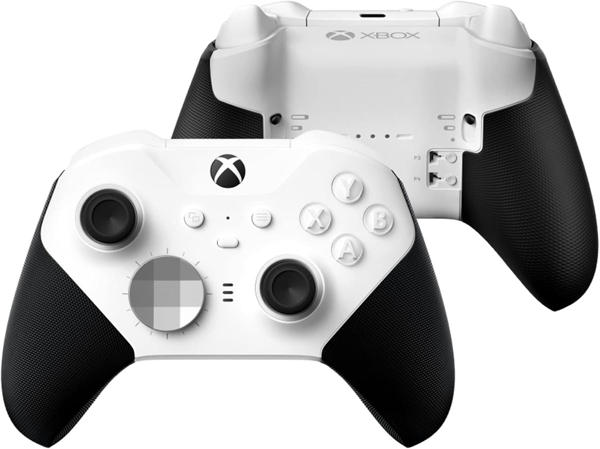 Xbox Elite Bluetooth Wireless Controller Series 2 - Core Edition (White) for PC, Series X|S, One, Windows 10, Mobile, Adjustable Tension Thumbsticks, Shorter Hair Trigger Locks, Rubberized Grip