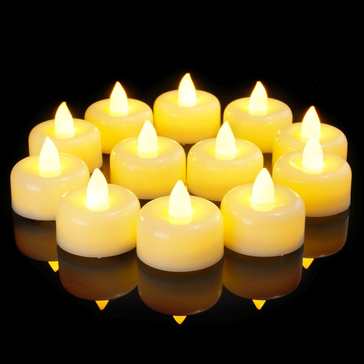AMAGIC 24 Pack Battery Operated Flameless LED Tea Lights Candles Electric