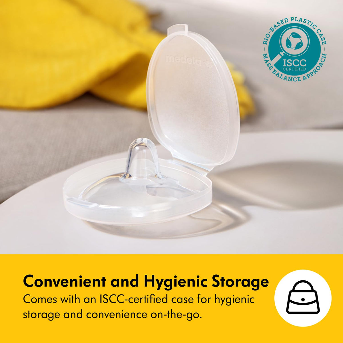 Medela Silicone Contact Nipple Shields, Soft Ultra-Thin Design, Made Without BPA, 1 Pack of 2 Shields (16 mm) and Case