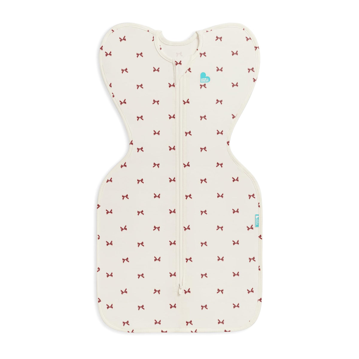 Love To Dream™ Swaddle UP™, Newborn 2.2-3.8 kg - Grey, Snug Fit, Supports Healthy Sleep Routine, 1.0 Tog - Ideal for 20-24°C Temperatures, Machine Washable Cotton & Double Zip for Easy Nappy Changes