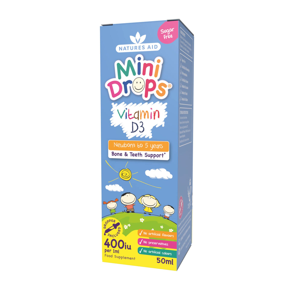 Natures Aid Mini Drops Multi-Vitamin for Babies, Kids & Children 50ml