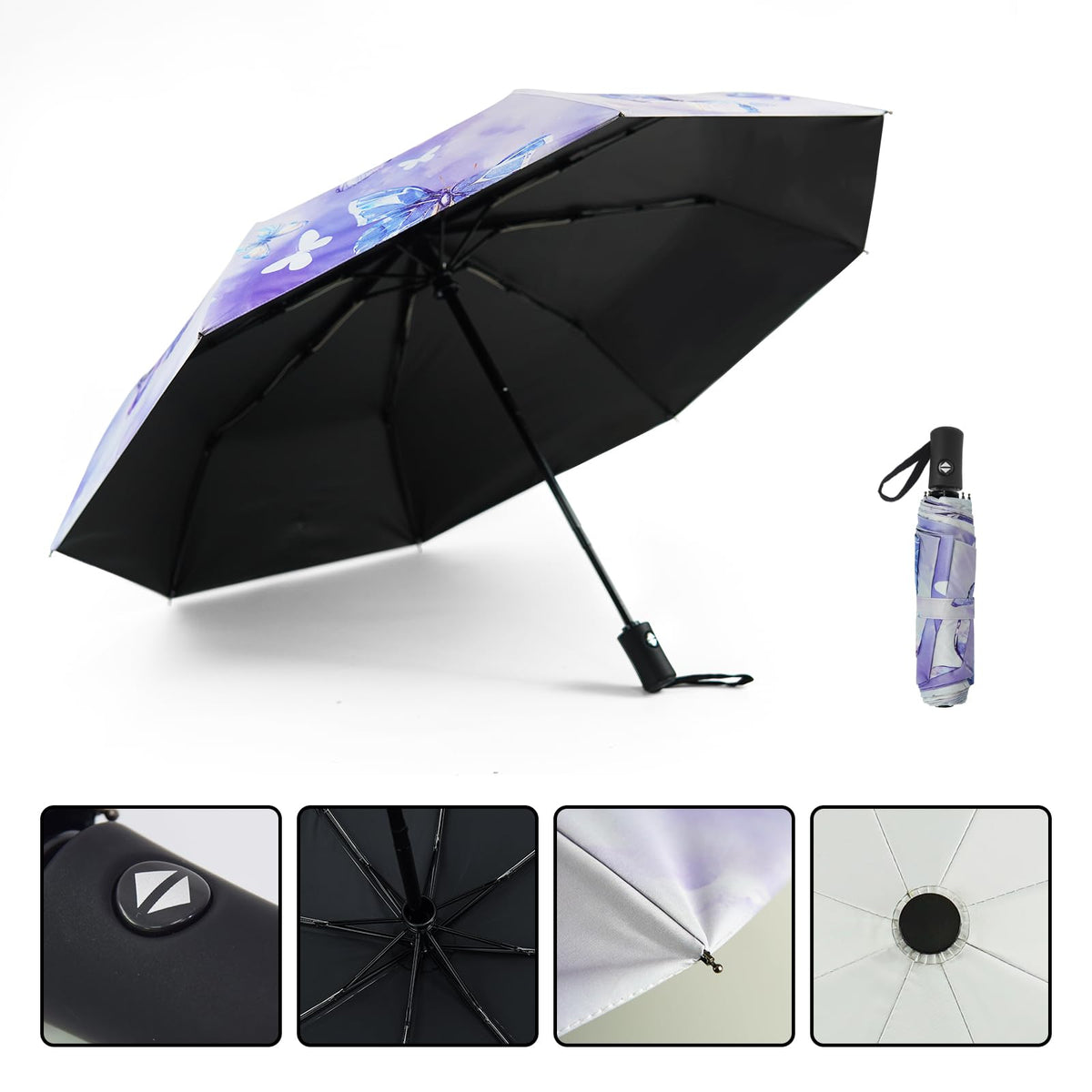 SY COMPACT Travel Umbrella Windproof Automatic Unbreakable UV Protection