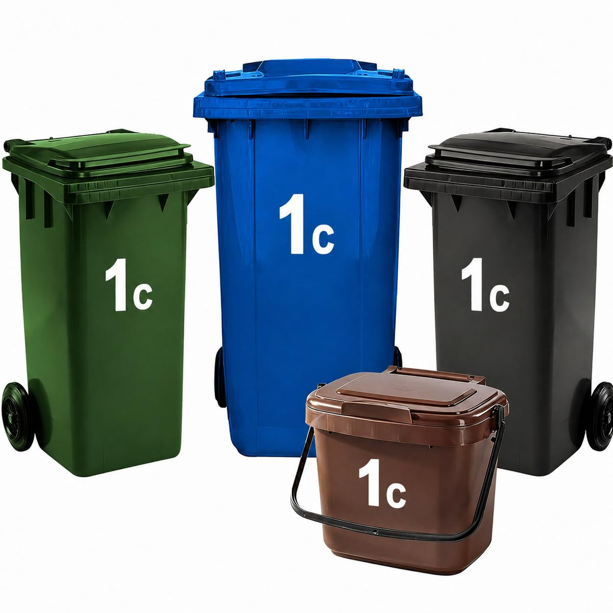 4 Pack Bin Numbers for Wheelie Bins 0-99/A-D | Large Number Stickers (17)