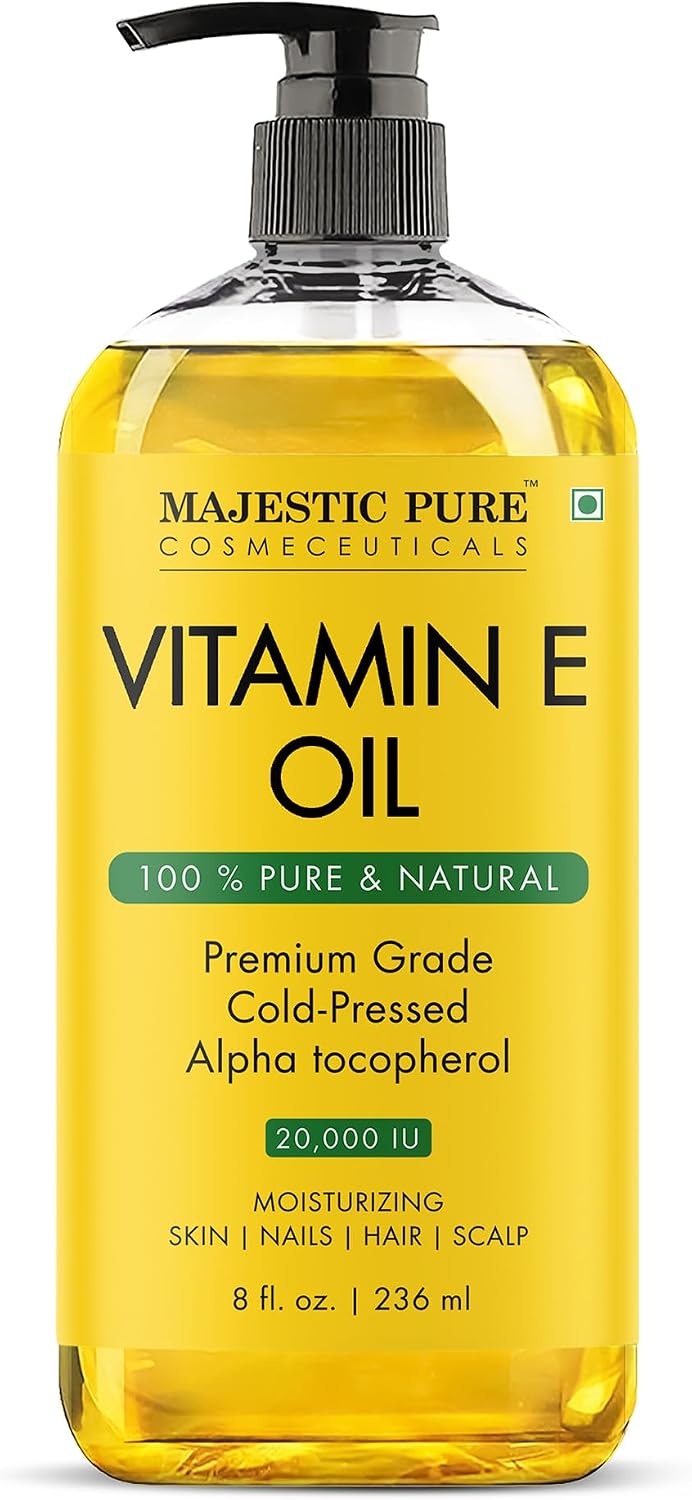 Majestic Pure Vitamin E Oil 100% Pure and Natural Oil - 236 ml
