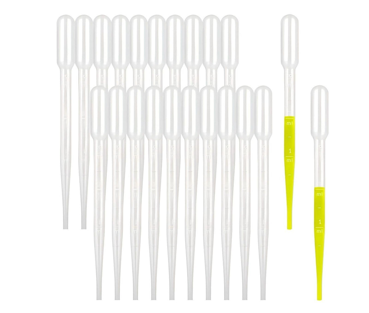 moveland 𝟭𝟬𝟬𝟬𝗣𝗰𝘀 𝟯𝗺𝗹 Dropper Pipettes- Plastic Transfer Pipette for Lab Science, Essential Oil, DIY Art, Medicine - Excellent Suction Without Leakage