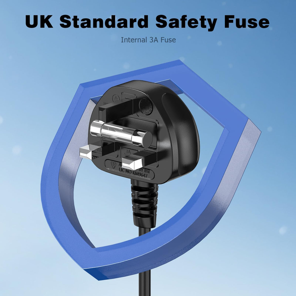 2M Power Cable Compatible with Samsumg TV, Mellbree Quality Safe Right Angle Suitable for Awkward Space Figure 8 Power Cable Compatible with Samsung, LG, Panasonic TV Black