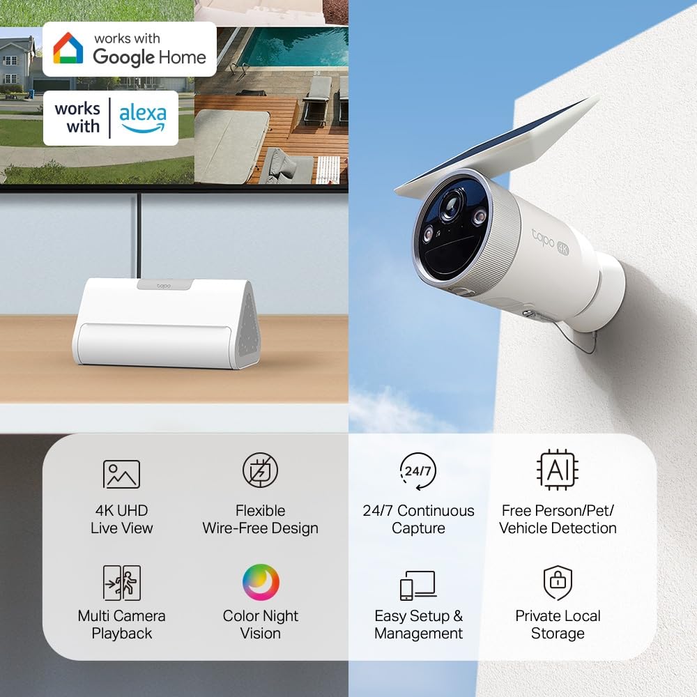 Tapo TC90 KIT 2K 3MP Solar Pan/Tilt Outdoor Security Camera Wireless