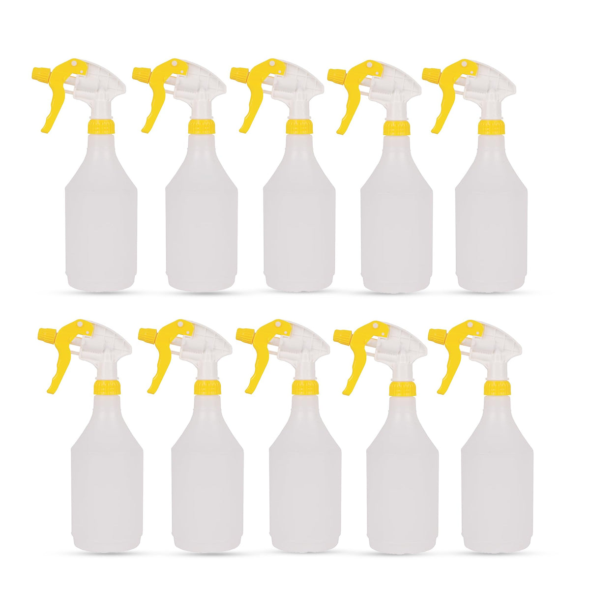 DCS Pack of 10 Plastic Water Spray Bottles for Cleaning 750ml – Hand Trigger Empty Spray Bottles for Gardening and Home Cleaning – Heavy duty Industrial Refillable Mist Spray Bottle (Red)