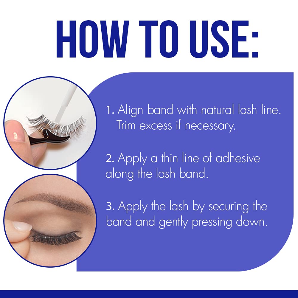 DUO Quick-Set Striplash Adhesive | Strong Eyelash Glue with Lightweight Formula | Professional Lash Glue for Eyelash Extensions, Cluster Lashes, & Individual Eyelashes | White/Clear, 0.18 Ounces