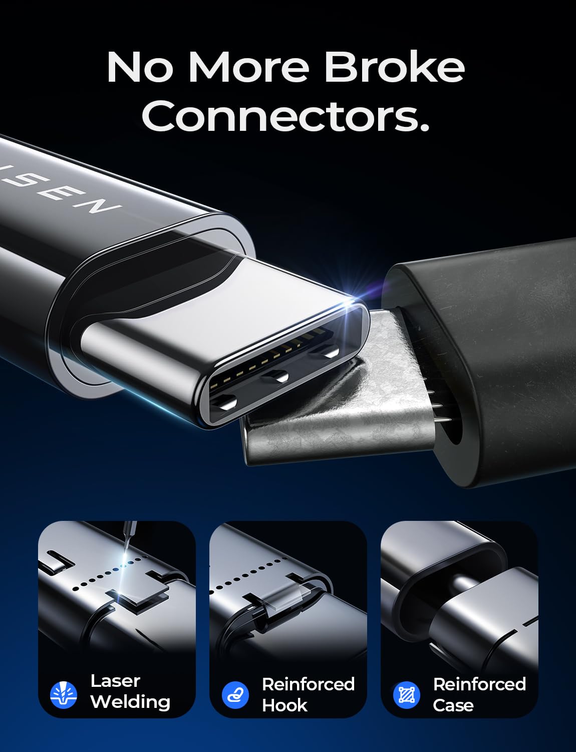 LISEN 240W USB C to USB C Cable 2-Pack, 2m USB C Charger Cable Fast Charger