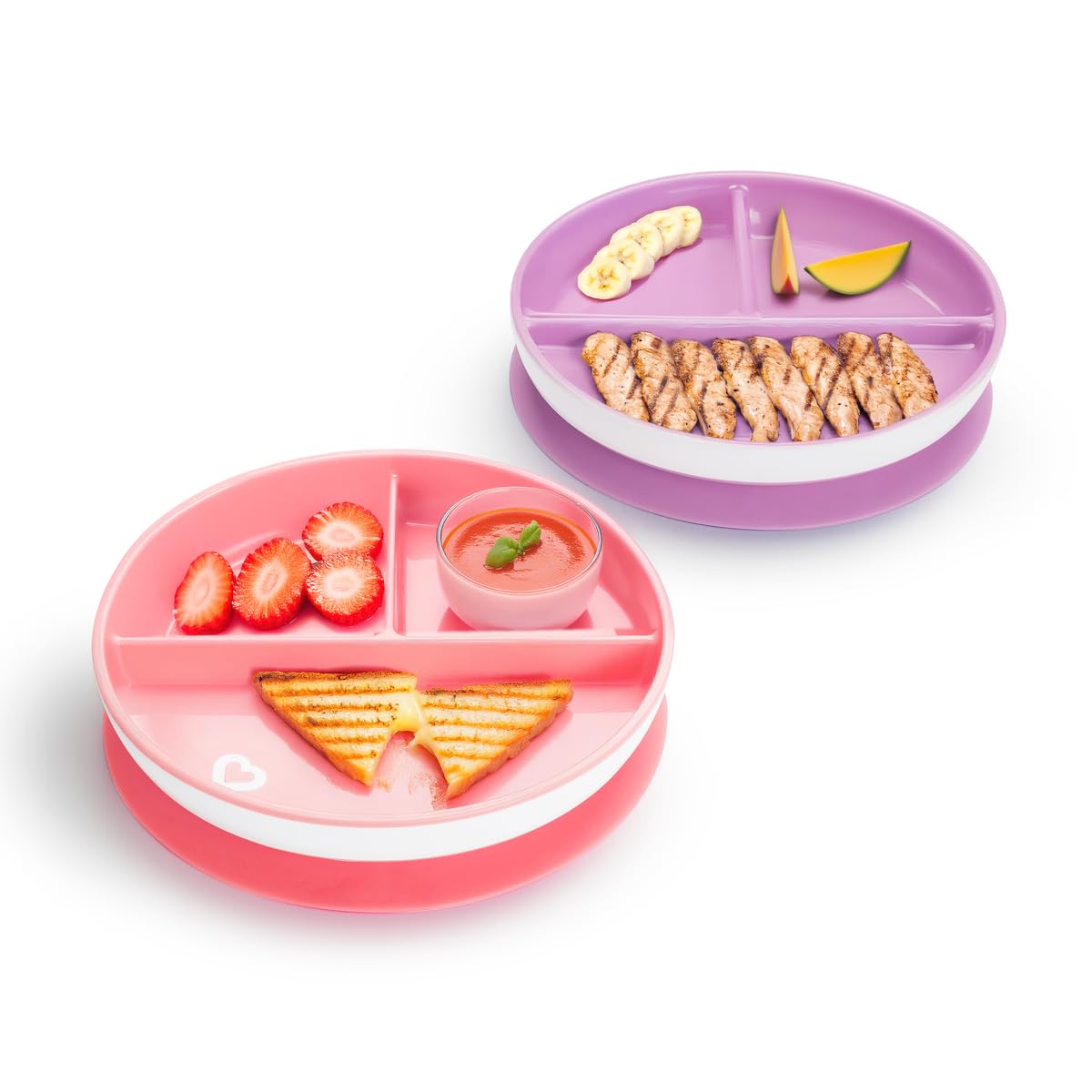 Munchkin Stay Put Baby Suction Bowl Set| Baby Bowls for Weaning| Baby Feeding Suction Dish Pack| for Babies & Toddlers 6 Months+|BPA Free Weaning Set for Babies| Microwave/Dishwasher Safe | 3 Pack