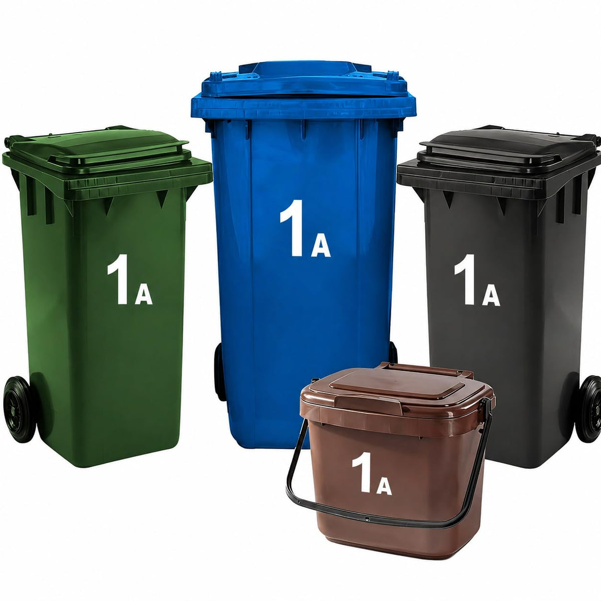 4 Pack Bin Numbers for Wheelie Bins 0-99/A-D | Large Number Stickers (17)