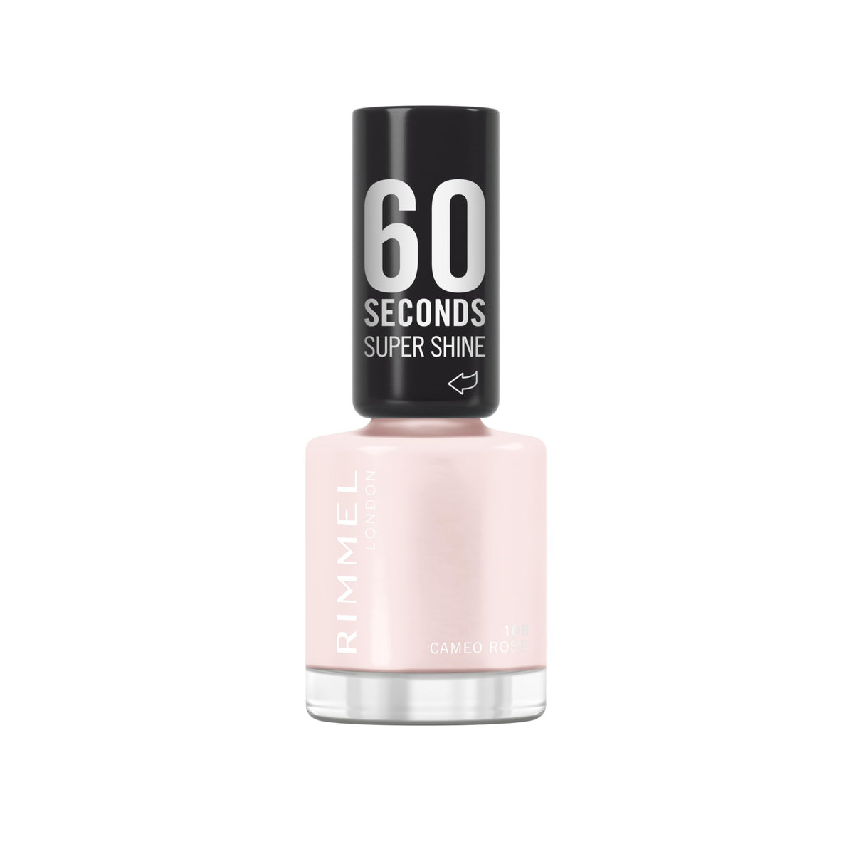 Rimmel 60 Seconds Super Shine Nail Polish, 740 Clear, Quick-Dry Nail Polish, Ultra-Shiny Finish, Easy to Apply, Vibrant Colour, Long-Wearing, Improved Formula, Vegan, 8ml