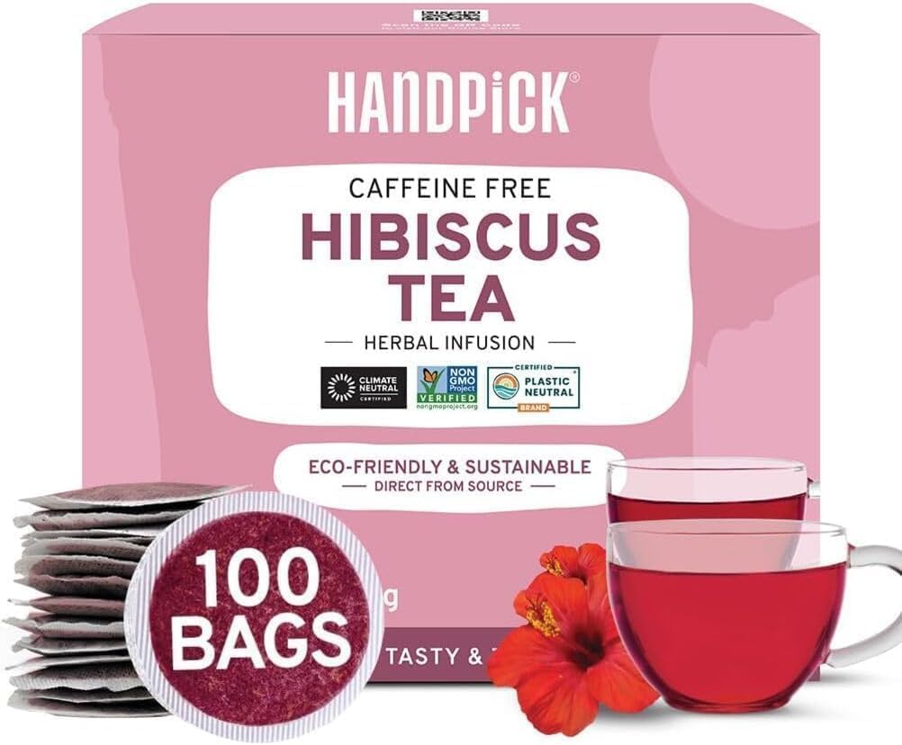 HANDPICK, Spearmint Tea Bags (100 Count), Spearmint Leaf Tea Bags
