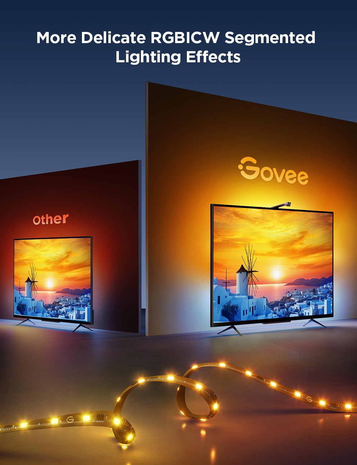 Govee TV Backlight 3 Lite with Fish-Eye Correction Function