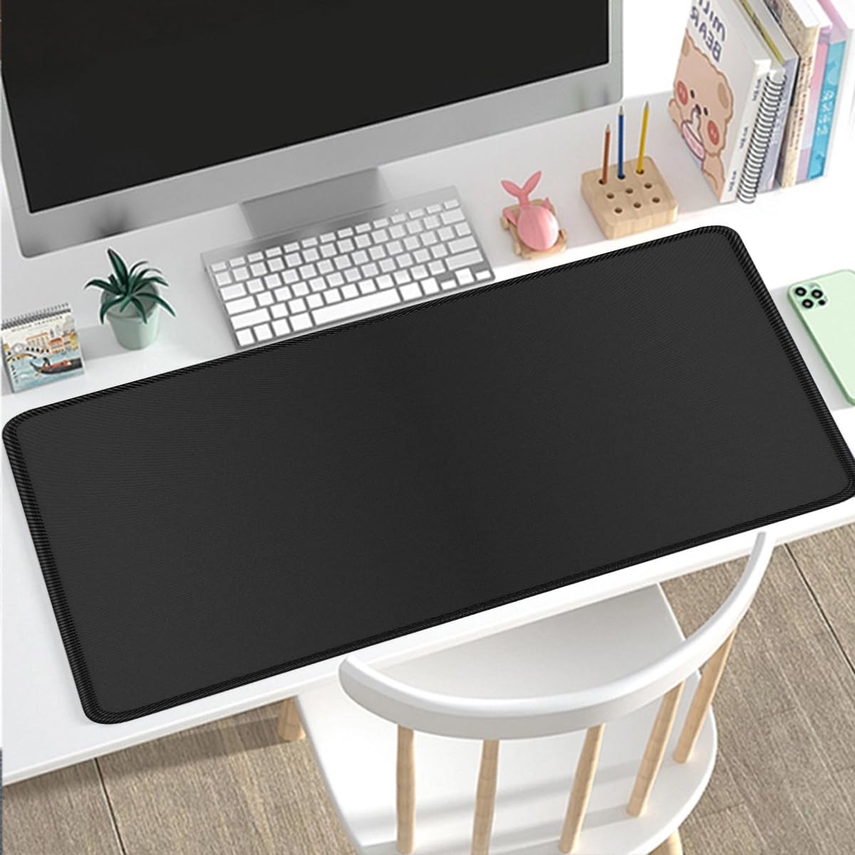 Rcege Large Gaming Mouse Pad Extended Desk Mat with Non Slip Stitched Edge